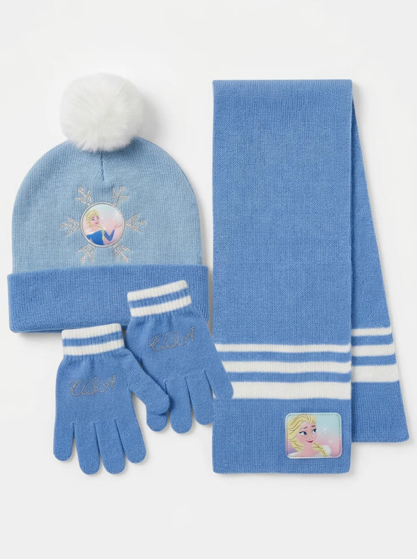 Bonnet, gants et écharpe La Reine des Neiges enfant, taille unique