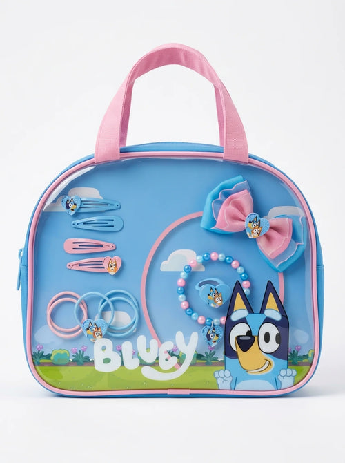 Set d'accessoires de beauté Bluey, vue d'ensemble sur fond blanc