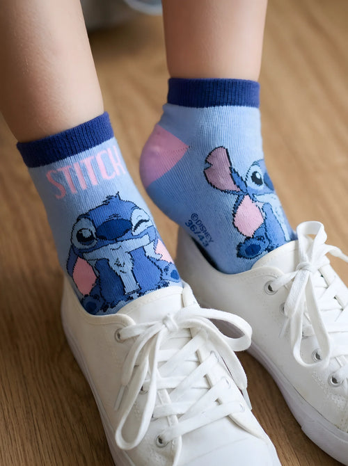 Lot de 7 Paires de Chaussettes Basses Stitch en situation d'utilisation