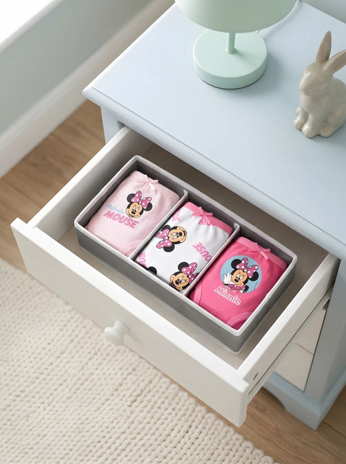 Lot de 3 Culottes Minnie Fille rangé dans un tiroir de commode
