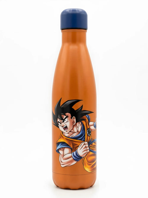 Gourde Dragon Ball Z Goku 540 ml en inox orange, vue d'ensemble sur fond blanc