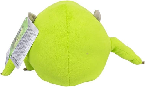 Vue arrière de la peluche Mike Wazowski mettant en avant la forme ronde du corps