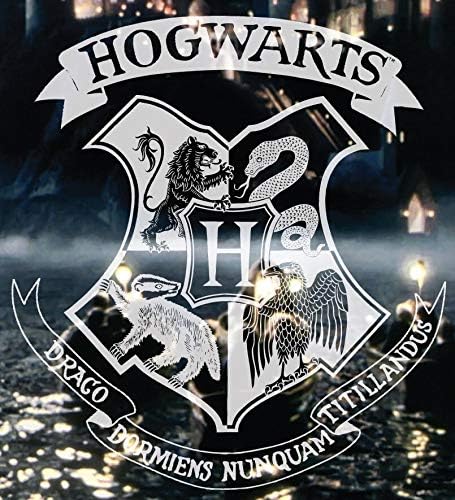 Détail de la taie d’oreiller Harry Potter avec blason et inscriptions