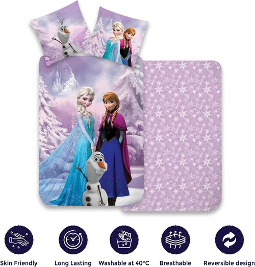 Présentation complète de la housse de couette et de la taie d’oreiller dépliées