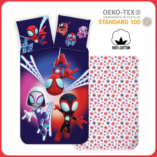 Fermeture éclair discrète de la housse de couette Spidey pour bien maintenir la couette