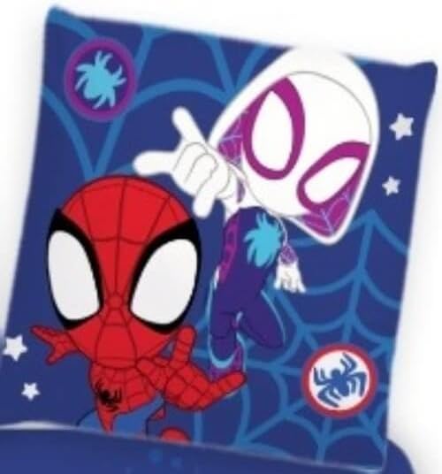 Face réversible de la housse de couette Marvel avec motifs Spidey stylisés