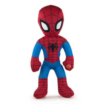 Peluche Spiderman Marvel 38 cm debout montrant le costume rouge et bleu détaillé
