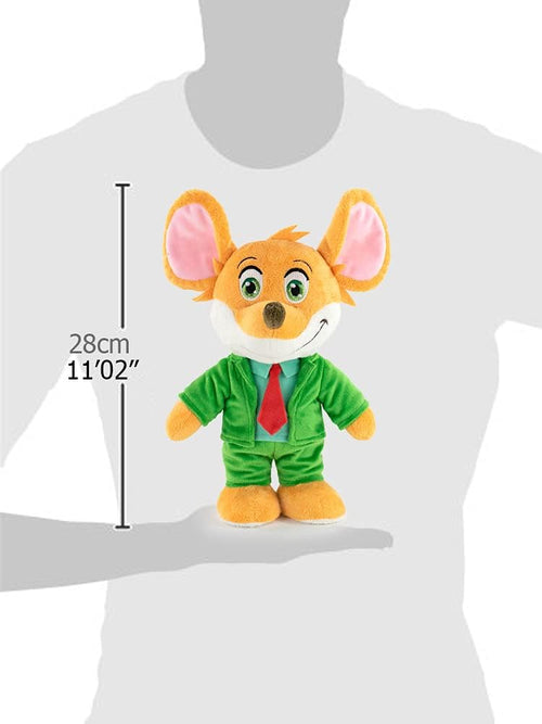 Peluche Geronimo Stilton posée sur une surface claire, idéale en décoration de chambre d’enfant