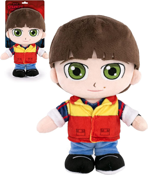 Gros plan sur le visage de la peluche Will Stranger Things avec broderies soignées