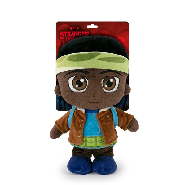 Peluche Lucas Stranger Things 26 cm debout avec tenue détaillée multicolore