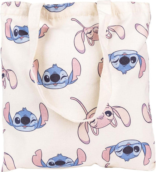 Gros plan sur le motif Stitch coloré imprimé sur la toile en coton