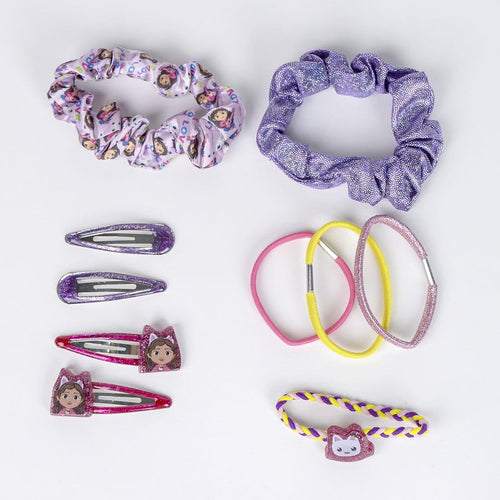 Zoom sur les chouchous et épingles à cheveux Gabby's Dollhouse aux couleurs vives