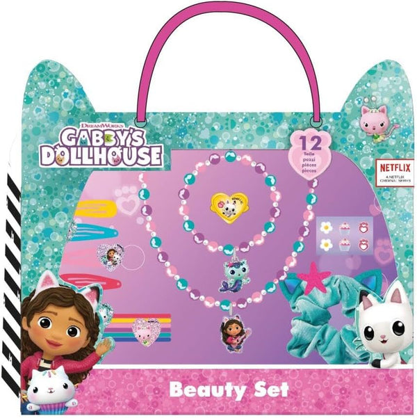 Coffret beauté Gabby's Dollhouse avec chouchous, pinces, colliers et bague multicolores