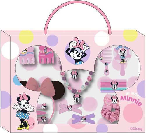 Détail des chouchous, pinces et épingles à cheveux Minnie Mouse aux couleurs vives
