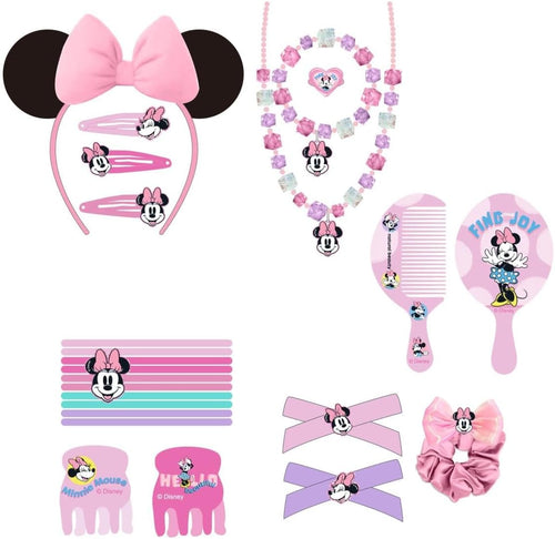 Collier, bracelet et bague Minnie Mouse coordonnés pour petite fille