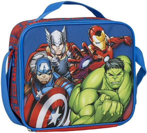 Sac à goûter isotherme Avengers bleu avec héros Marvel sur le devant