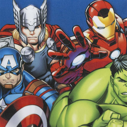 Vue du compartiment isotherme ouvert du sac à goûter Avengers