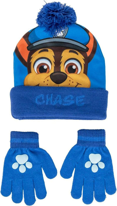 Ensemble bonnet et tour de cou Pat' Patrouille multicolore avec Chase Marshall et Skye