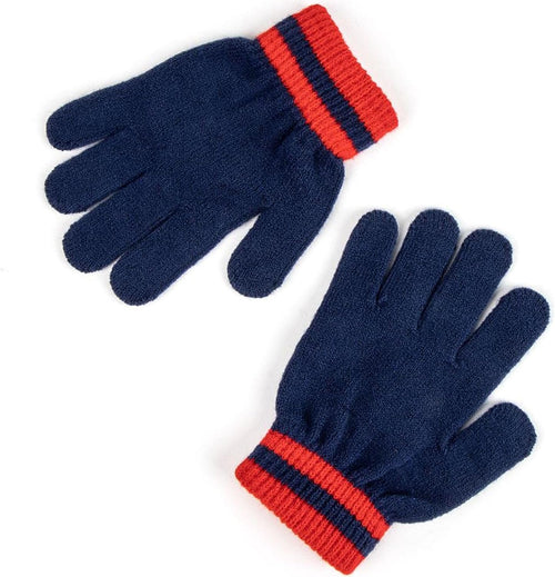 Vue rapprochée des gants assortis Spider-Man avec poignets élastiqués