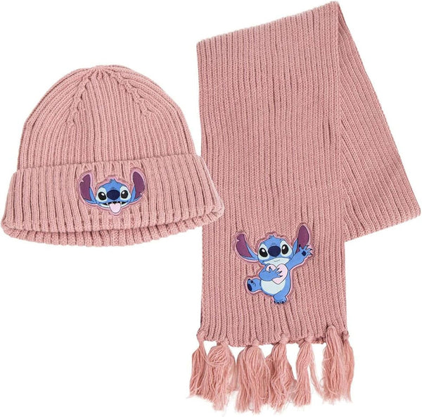 Lot de 2 écharpes enfant Stitch multicolores disposées côte à côte