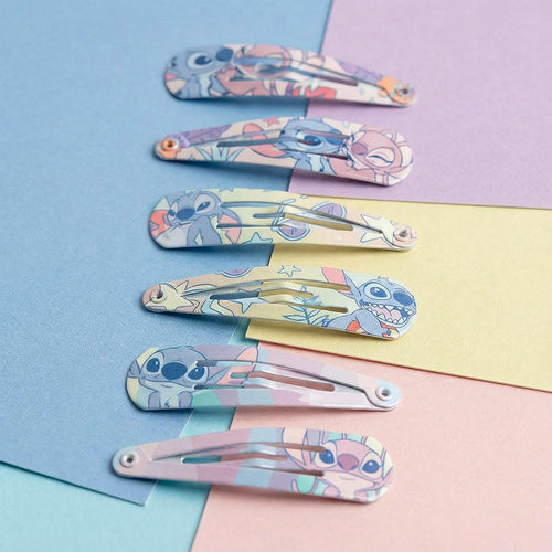 Barrettes Stitch Disney regroupées, accessoires cheveux pour coiffures du quotidien