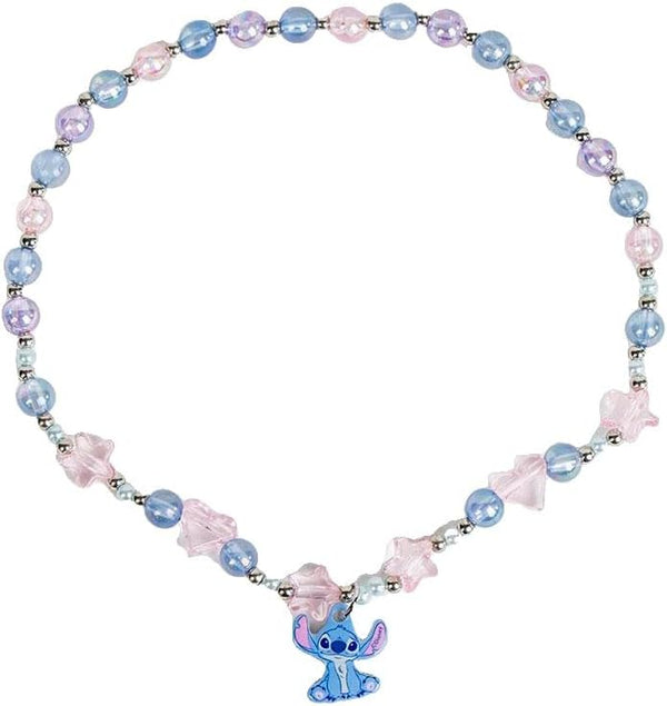 Collier Disney Stitch pour fille avec pendentif coloré vu en entier