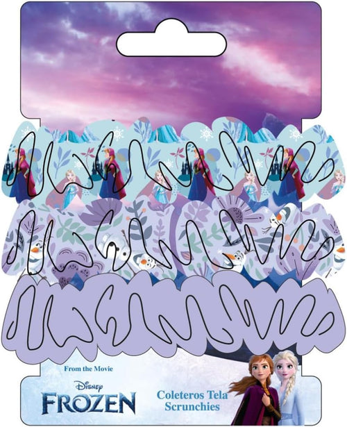 Lot de 3 chouchous Disney La Reine des Neiges avec motifs Elsa et Anna posés côte à côte