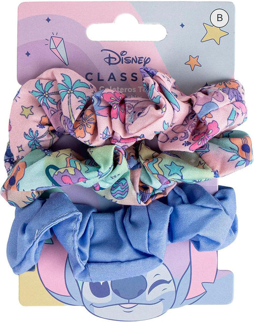 Lot de 3 chouchous Disney Stitch rose et imprimés posés côte à côte