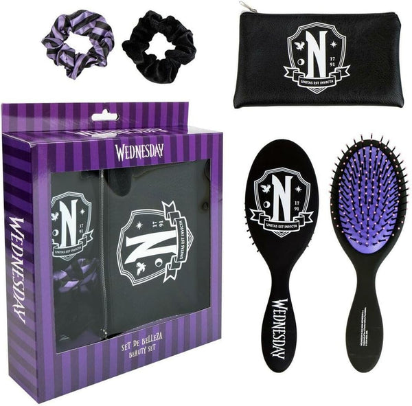 Coffret beauté Wednesday avec sac isotherme multicolore décoré de Mercredi Addams