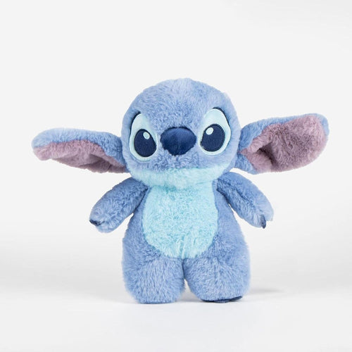 Sac bandoulière Stitch en peluche présenté de profil avec sangle