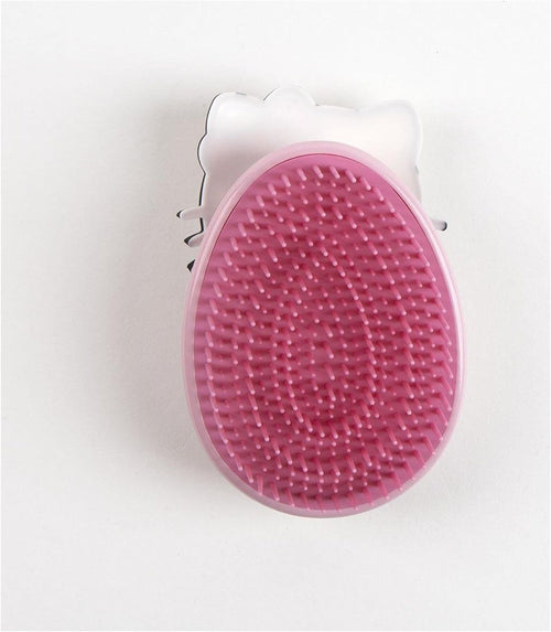 Zoom sur les poils souples en nylon de la brosse démêlante Hello Kitty