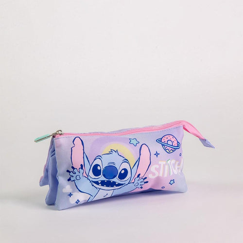 Trousse Stitch ouverte montrant l’espace de rangement triple pour fournitures