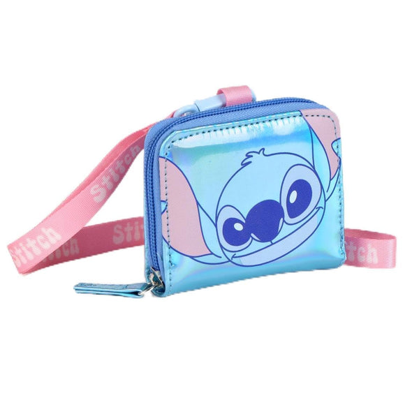 Porte-monnaie irisé Stitch Disney avec finition brillante et motif Stitch
