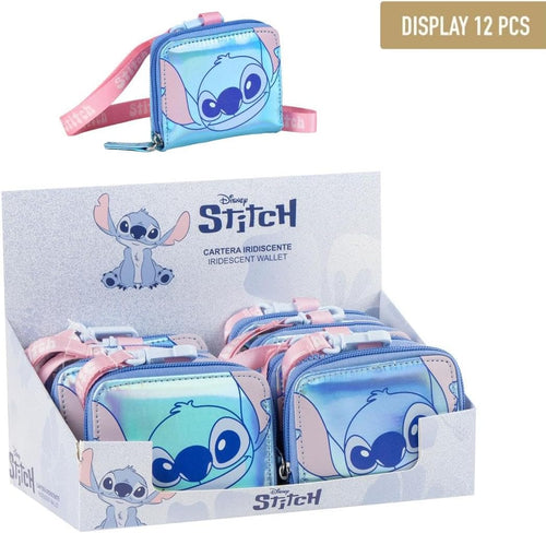Porte-monnaie Stitch vu de dos avec finition irisée et format compact