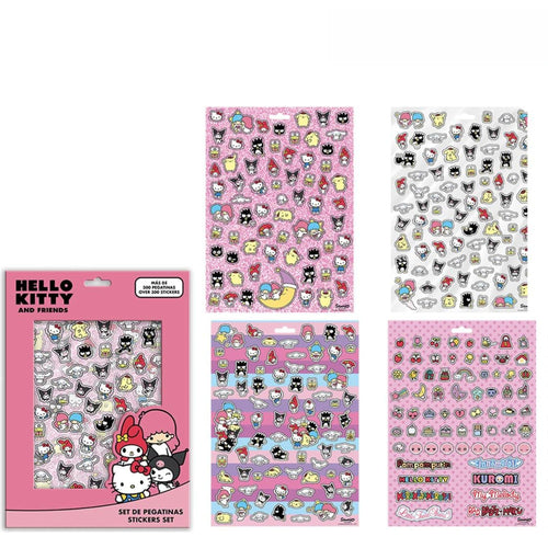 Pack d’autocollants Hello Kitty en vinyle avec motifs colorés et finition brillante