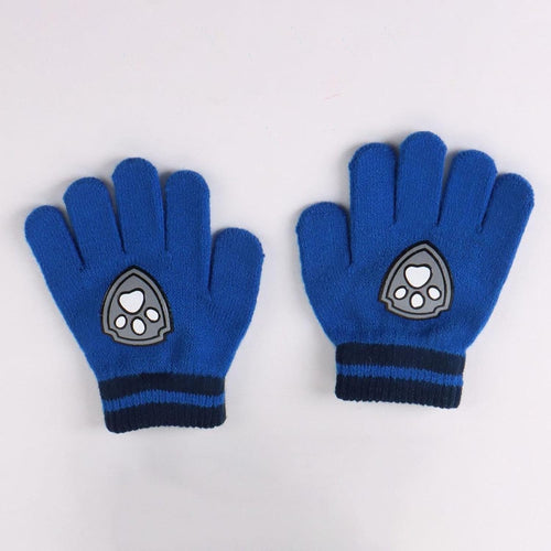 Détail de la maille acrylique douce de l’écharpe Paw Patrol