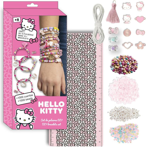 Coffret créatif Hello Kitty avec plus de 1000 perles et charms kawaii pour bracelets