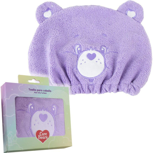 Serviette cheveux en microfibre Bisounours motif Care Bears, vue d’ensemble