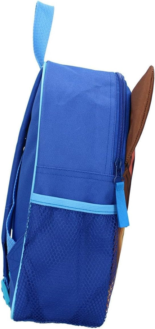 Vue de dos du sac à dos montrant les bretelles réglables pour enfant