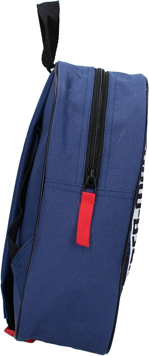 Vue de dos du sac à dos Spider-Man montrant les bretelles rembourrées réglables