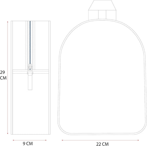Sac à dos Spider-Man posé de profil mettant en avant l’épaisseur et le compartiment principal