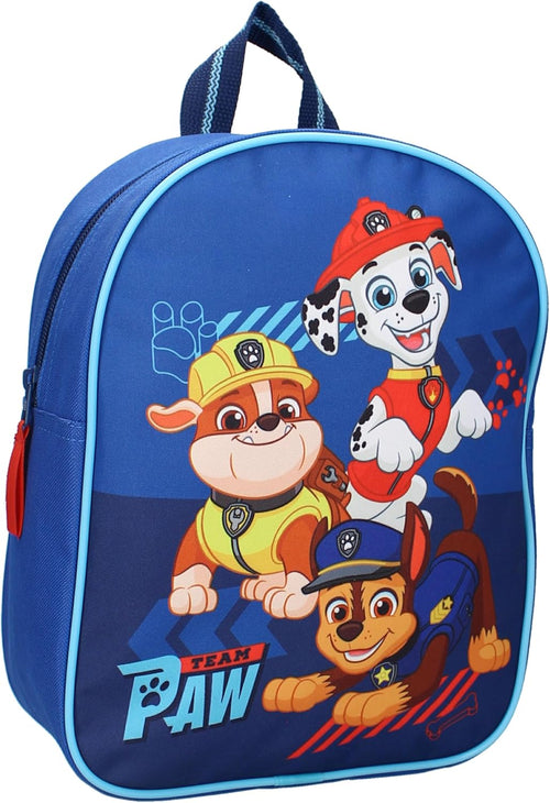 Sac à dos enfant Paw Patrol bleu avec Chase, Rubble et Marshall sur le devant