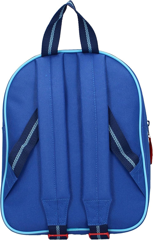 Détail de la poche avant zippée et des coutures renforcées du sac Paw Patrol