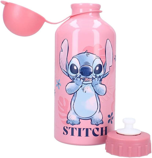 Détail du couvercle vissé de la gourde Stitch avec système anti-fuite