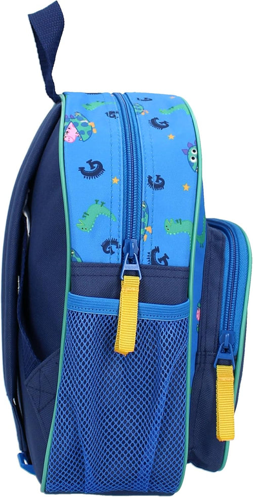 Vue de profil du sac à dos Peppa Pig George Dino avec les deux poches latérales