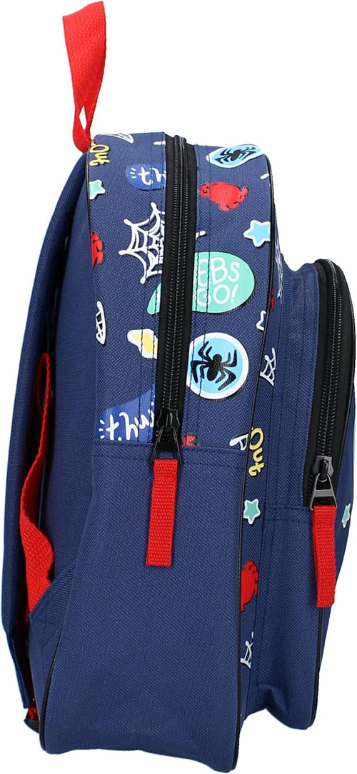 Vue de dos du sac à dos Spidey avec bretelles réglables pour enfant