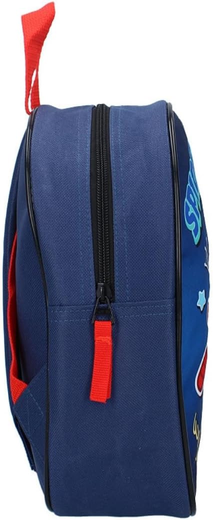 Vue de dos du sac à dos Spidey montrant les bretelles réglables et la boucle de suspension