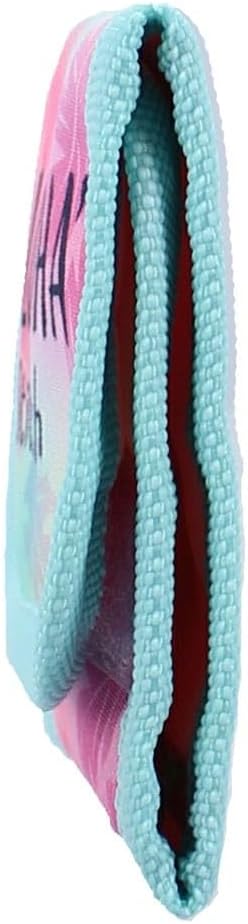 Portefeuille Stitch bleu ouvert montrant les compartiments pour pièces et billets