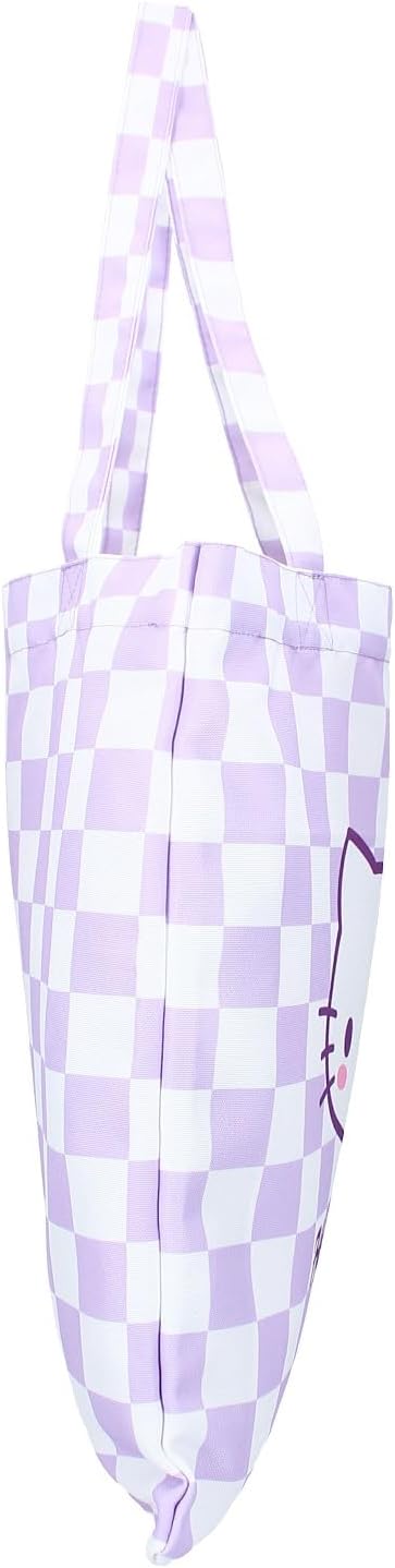 Vue rapprochée des longues anses du cabas Hello Kitty pour port épaule