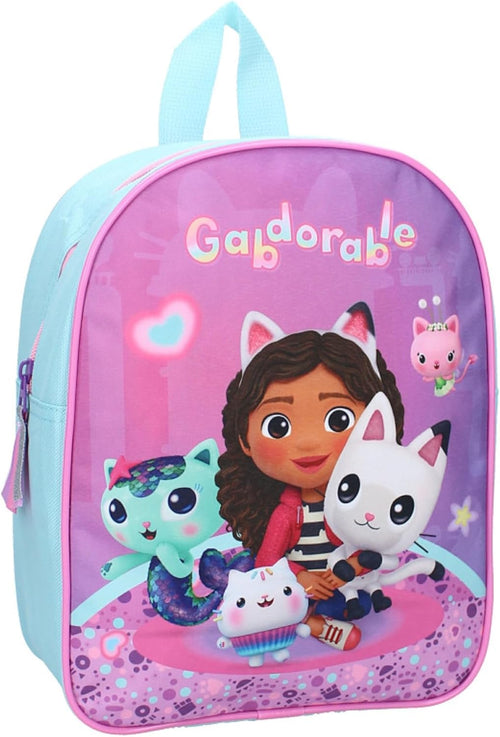 Sac à dos enfant Gabby's Dollhouse violet avec grand motif de Gabby et ses amis